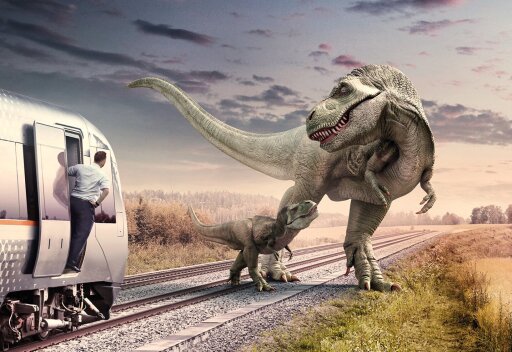 Dinosaur i skinnegangen